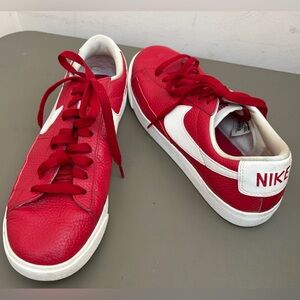 Nike Red and White Athletic Sneakers